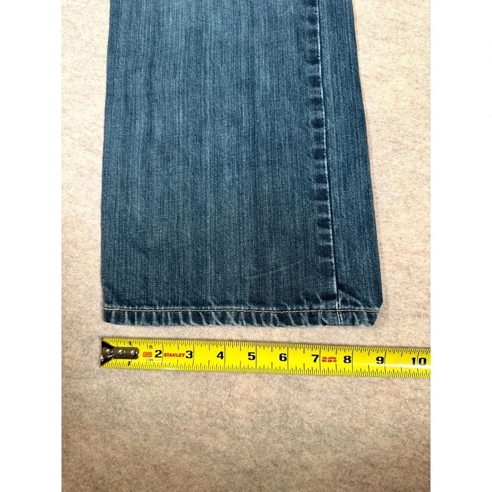 Levis 501 Straight Fit Jeans Mens 36x30 Blue‎ Whiskering Denim Cotton Button Fly